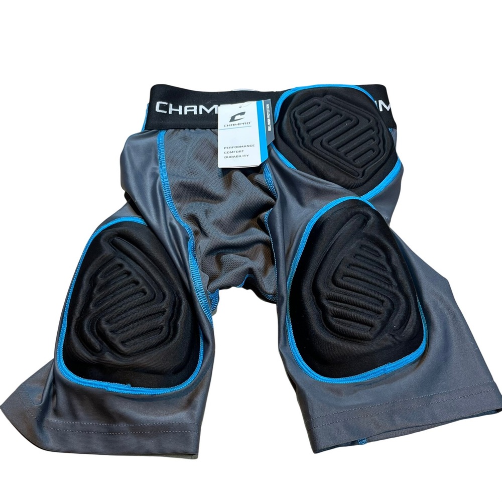 Champro Youth Medium Bull Rush Football Girdle Padded Shorts Charcoal FPGU10